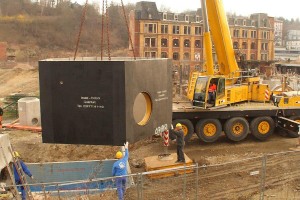 Baustelle August Bebel Straße in Greiz