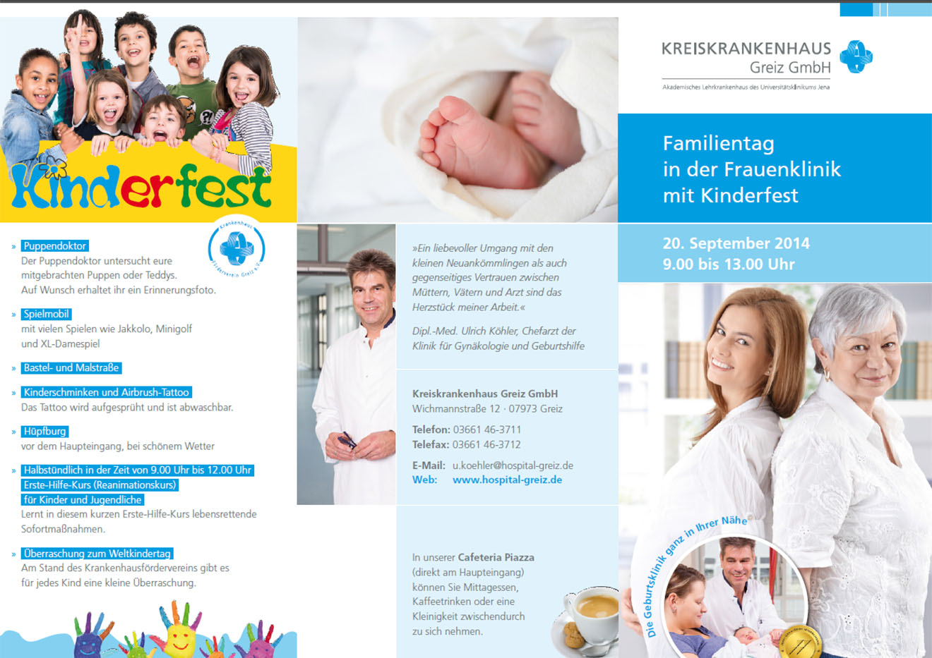 Familientag und Kinderfest in der Greizer Frauenklinik