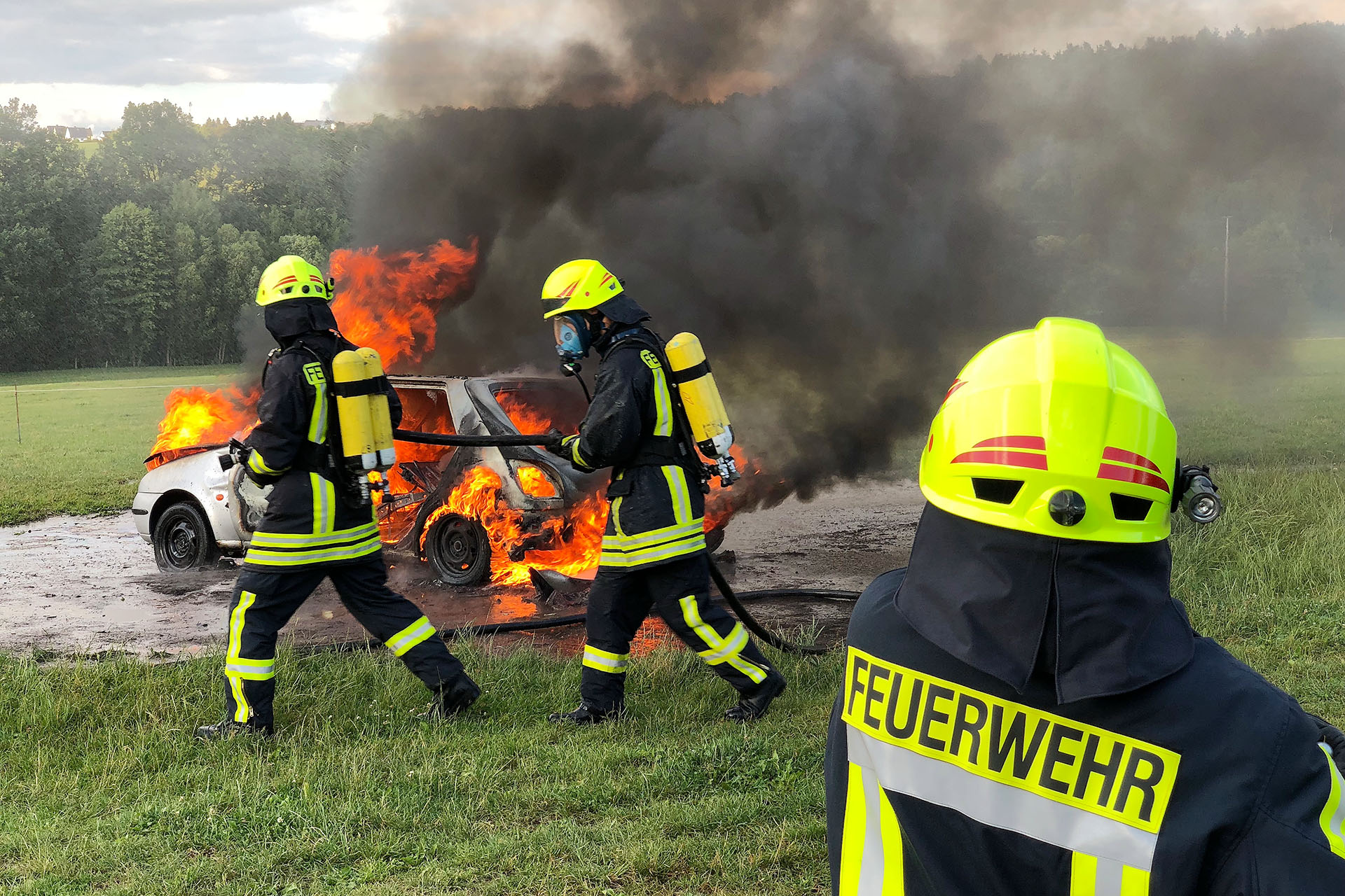 Gemeinsame Übung der Feuerwehren Pansdorf und Obergrochlitz